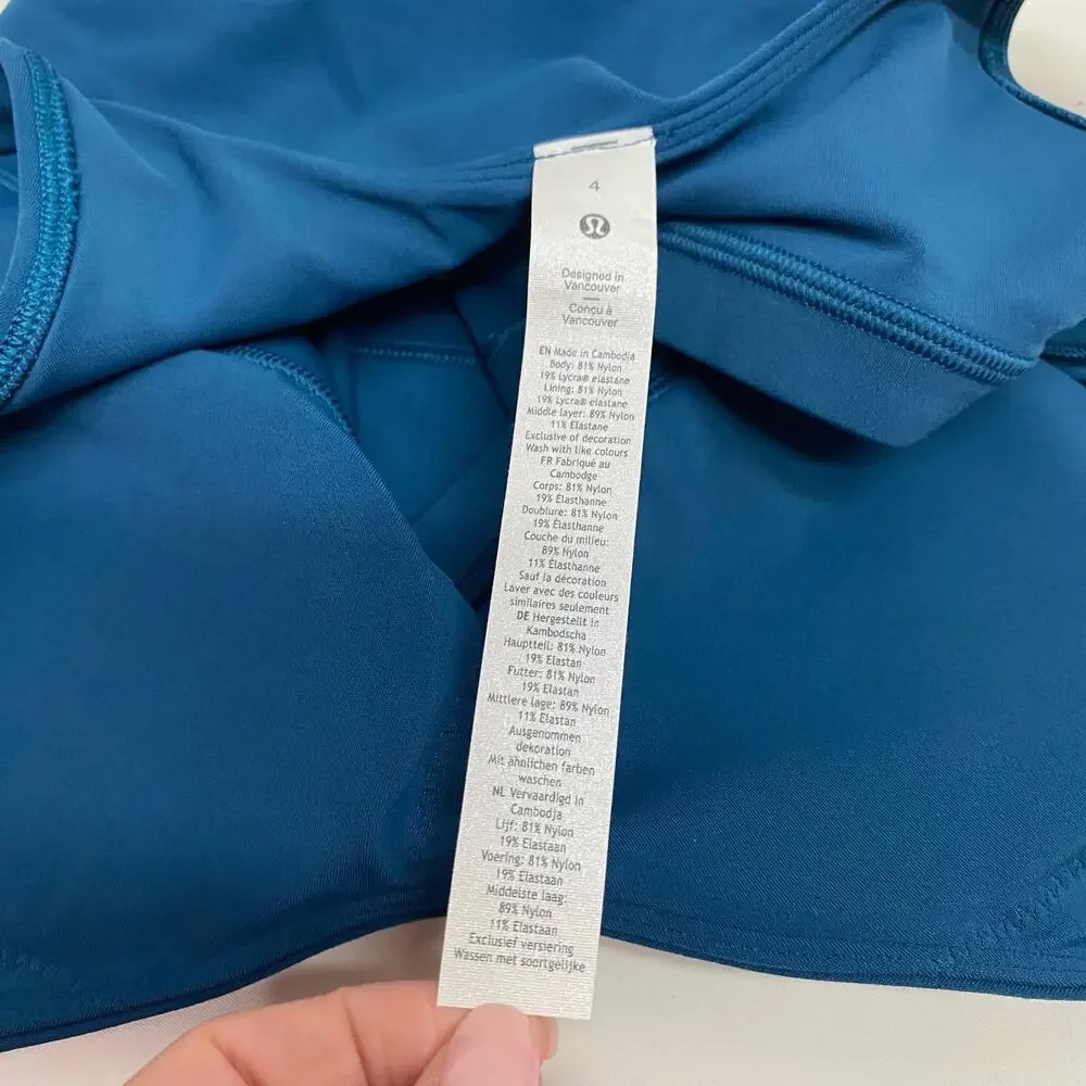 NWT Lululemon Align Tank Blue Borealis sz 4